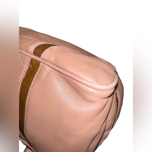 LOEWE RARE TAN LAMBSKIN LEATHER ANAGRAM BOSTON BAG WITH LUGGAGE TAG - Picture 12 of 16